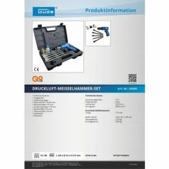 Güde Druckluft Meißelhammer Set 9-tlg Abbruchhammer Stemmhammer Schlaghammer 5 Güde Druckluft Meißelhammer Set 9-tlg Abbruchhammer Stemmhammer Schlaghammer -GüDE Geschäft 12202418 4