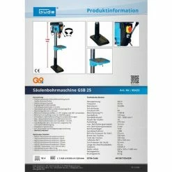 Güde Säulenbohrmaschine Bohrmaschine Ständerbohrmaschine GSB 25 -GüDE Geschäft 12203898 3