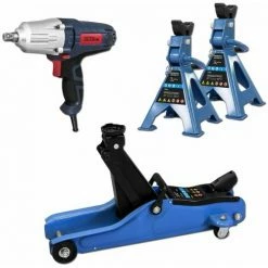 Güde Reifenwechsel Set Rangierwagenheber + Schlagschrauber + 3 T Unterstellbock