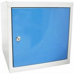 Güde Schließfach Wertfach 40x40 Cm Blau Metallschrank Zylinderschloss Würfelbox