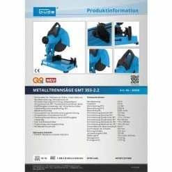 Güde GMT 355-2.2 Metalltrennsäge Metallsäge Säge Kappsäge Eisensäge -GüDE Geschäft 18033008 3