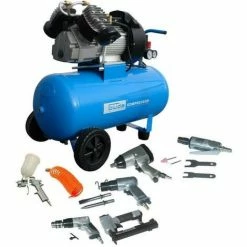 Güde Kompressor-Set 402/10/50 220W 50l 10bar 250l/min Inkl. Schrauber Nagler Uvm