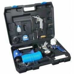 Güde Druckluft Geräte-Set 15 Tlg. Klammerer Nagler Ausblaspistole Reifenfüller