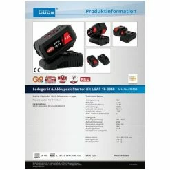 Güde Ladegerät Mit Akkupack Starter-Kit LGAP 18-3040 Akku Lade Kombi Ladestation -GüDE Geschäft 58092808 5